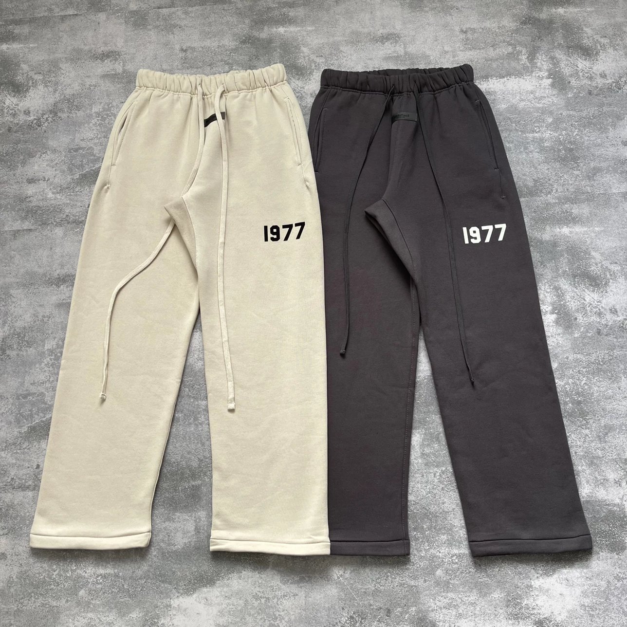 Self-Made Processing❗Fog Essentials Offshoot 1977 Flocked Straight-Leg Pants 380g Velvet Fabric Correct Needle-Pick Version❗