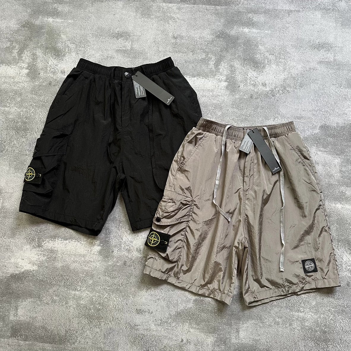 Item Thumbnail for Limited time sale, sell as much as you want today, Stone 1sland metal nylon pocket cargo shorts