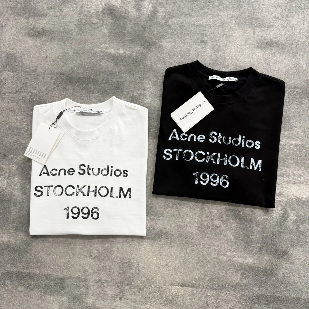 [HB Homemade] ⓐⓒ Classic Broken Letter Printed Short Sleeve T 260G Full Cotton Double Yarn Men's and Women's Same Style Simple and Versatile