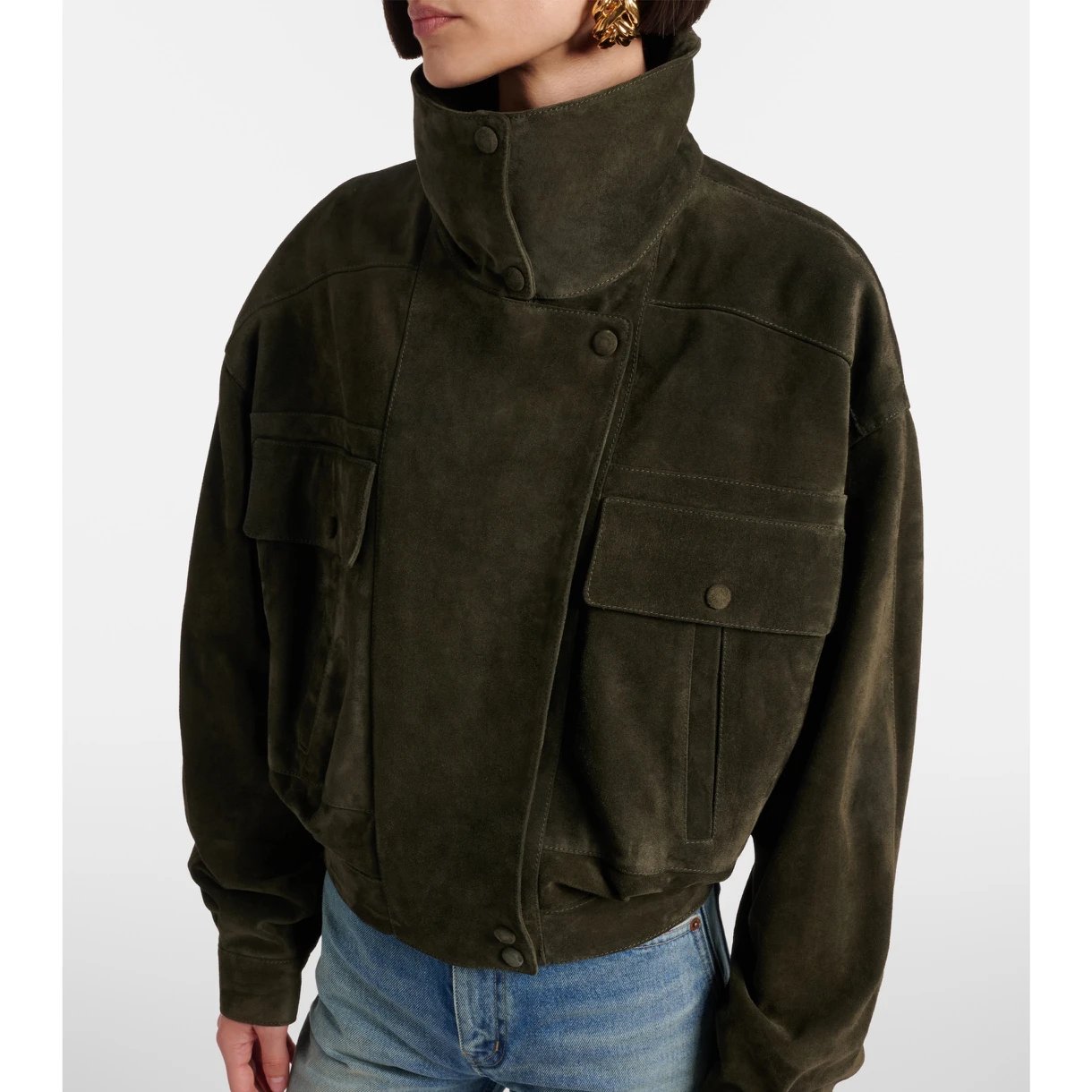 French High-End New Zealand Imported Suede A-Line Roland Jacket