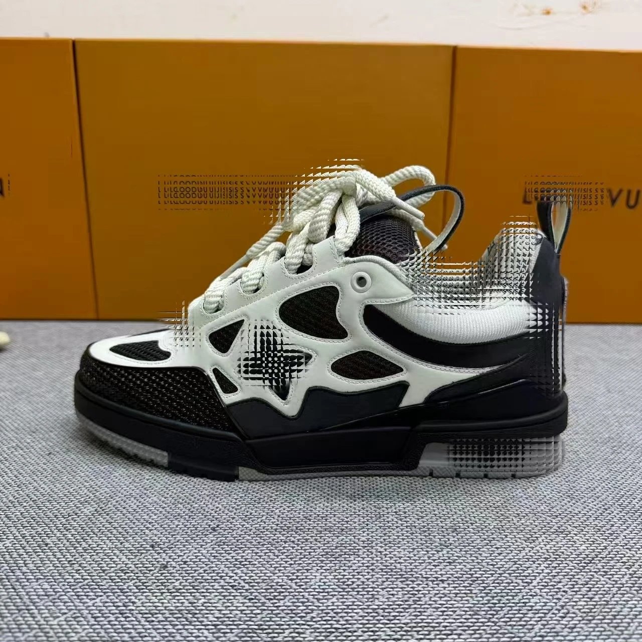 White with Dark Gray