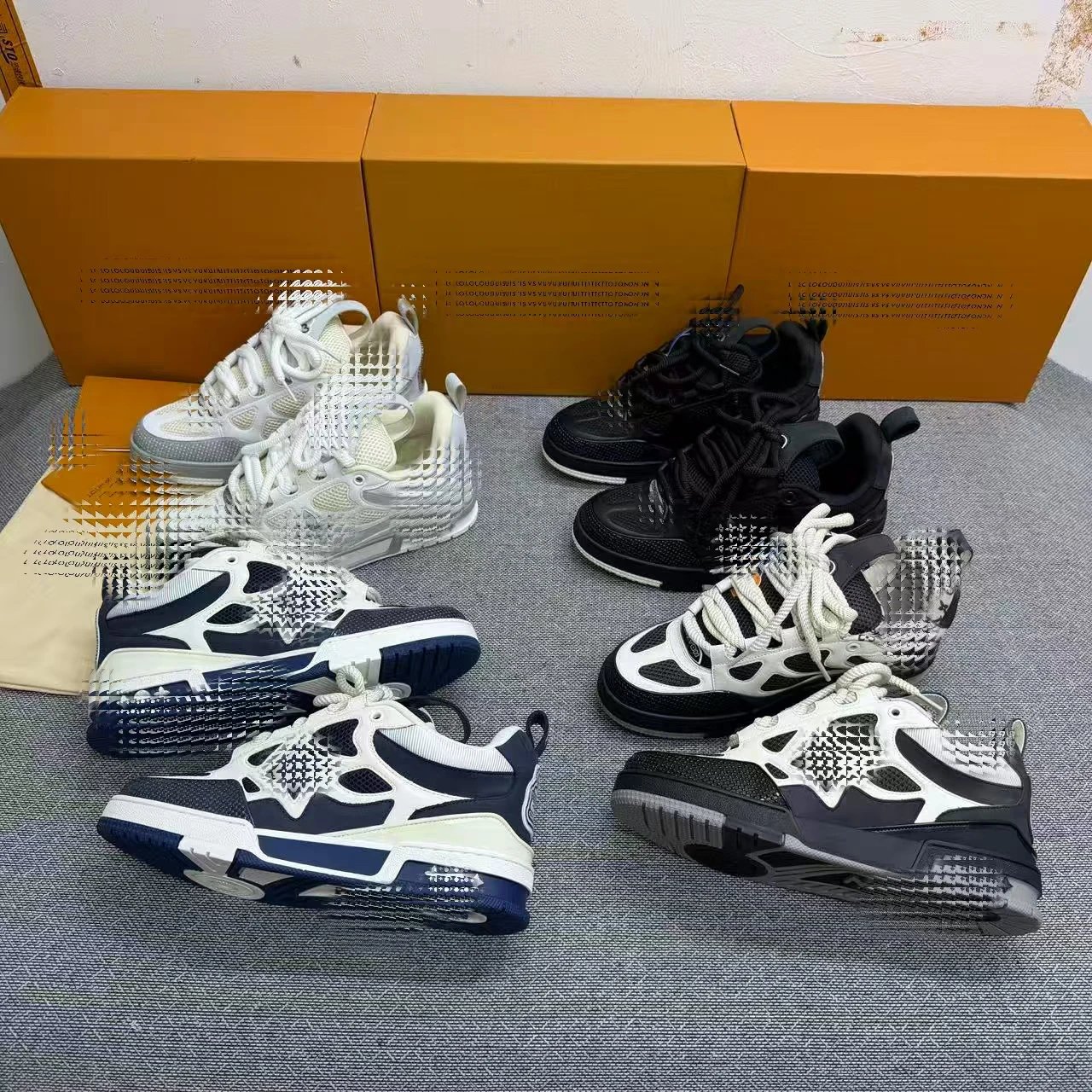 2025 New Color Blocking Donkey Bread Shoes Skate Whatsapp+8615813376059