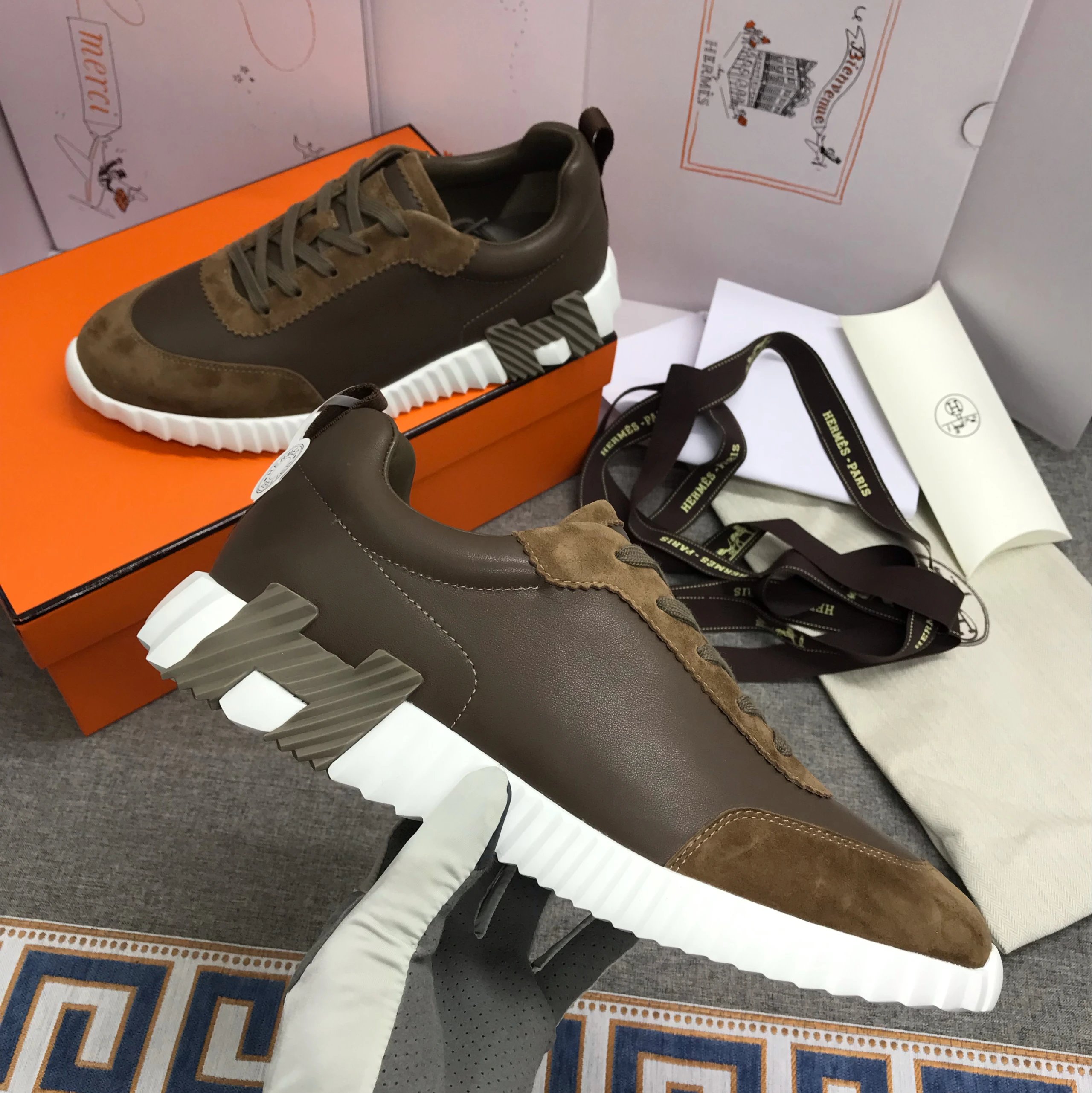Brown leather