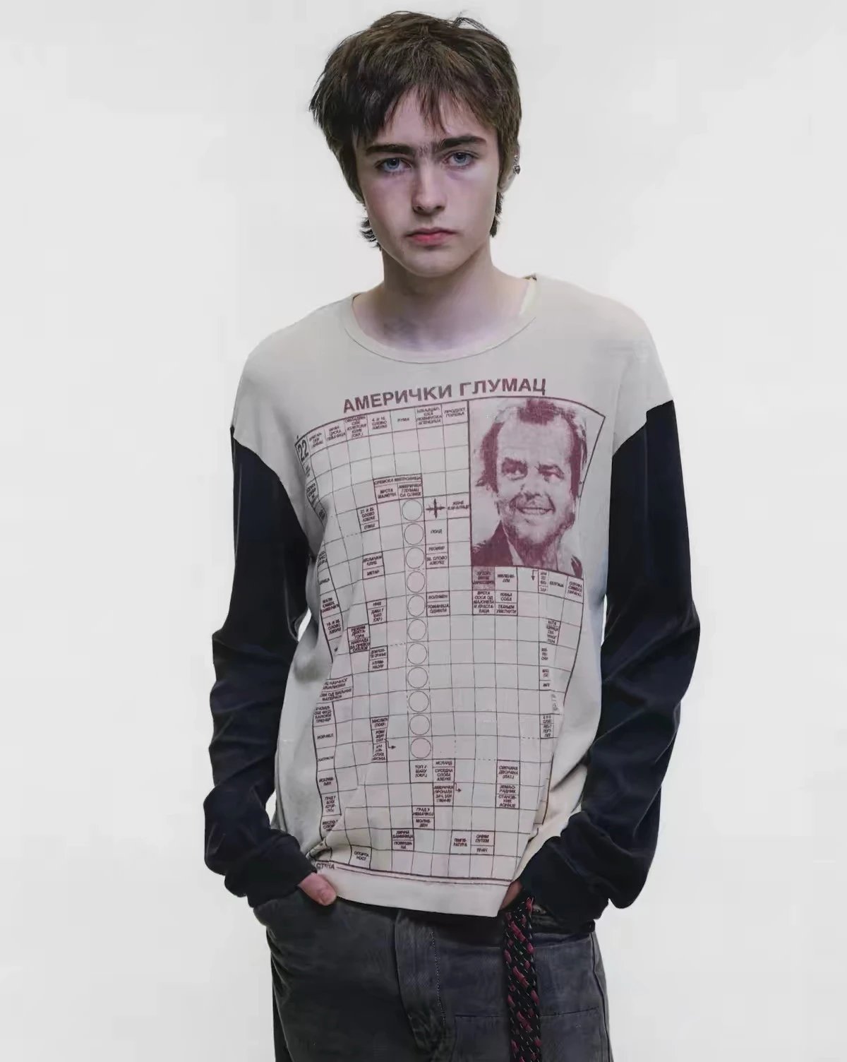Erd26ss Melancholy Rich Second Generation Jack Shining Calendar Portrait Splicing Long Sleeve