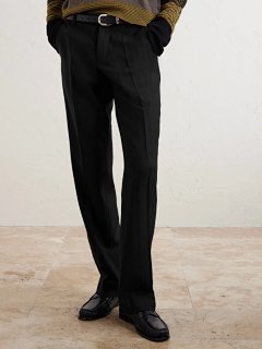 Erd's melancholic second-generation fine spun wool lieutenant trousers with slim fit stripes and dark stripes, dressed in a Skinny style