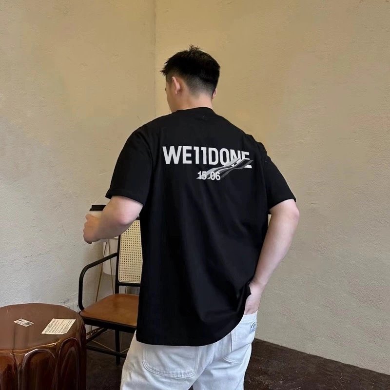 WE11DONE Track Wave Print T-Shirt