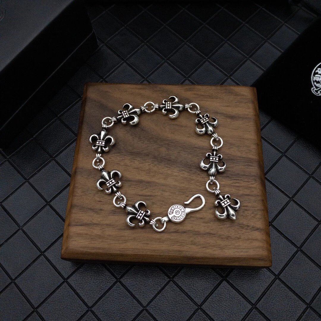 Chrome Hearts Anchor Cross Couple Bracelet