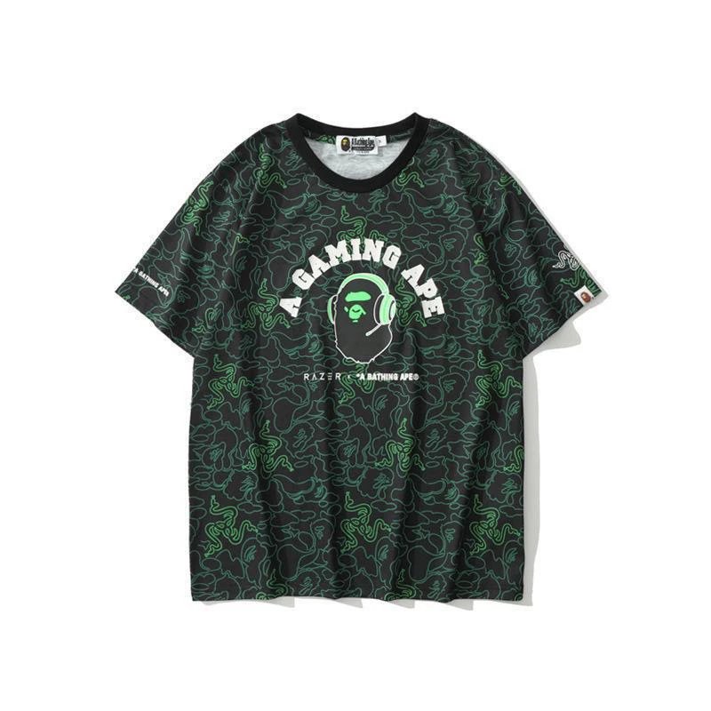 A Bathing Ape Shark Camo Navy T-Shirt - 4