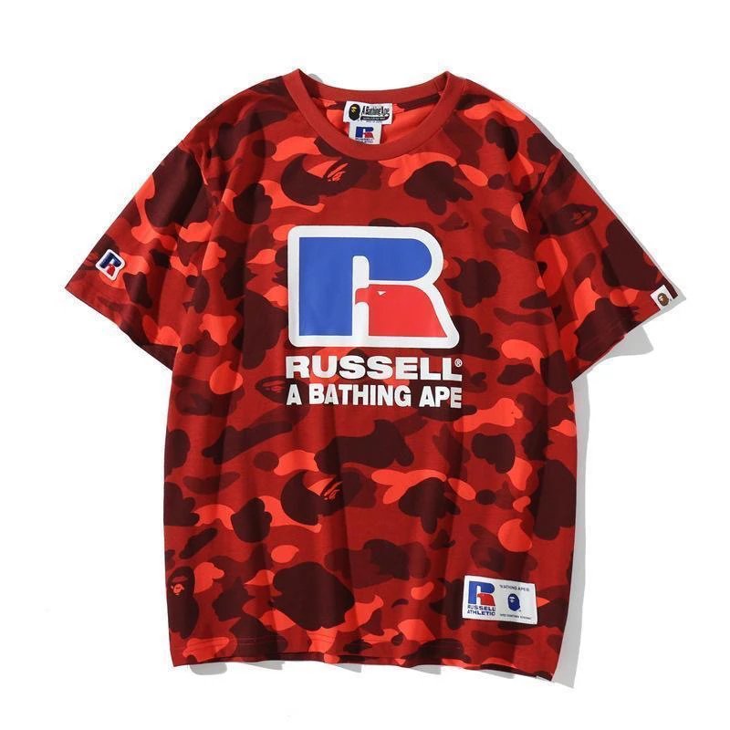 A Bathing Ape Shark Camo Navy T-Shirt - 9