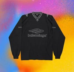 thumbnail for (In stock) Manchester United's own B26Football black long-sleeved jersey heavy industry Bailingda embroidery flat machine special thread original fabric patch Xinjiang long-staple cotton 3D three-dimensional cut