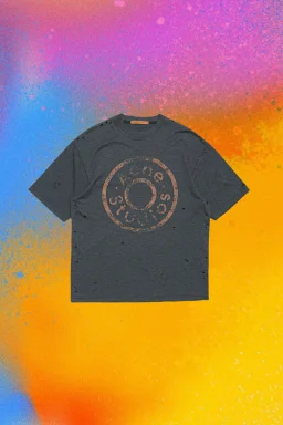 thumbnail for [Original link sells for 2000+] Independent studios 25SS button-button letter linen black washed short-sleeve shirt, blended with Xinjiang long-staple cotton and polyester, double-dye process, hand-milled, neckline rib cut details, full knife cut damage, 3D 3D tailoring