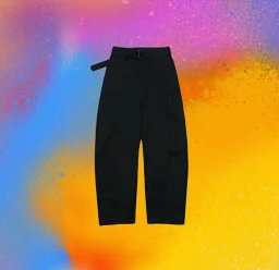 thumbnail for (Spot) Self-made Lem24SS Black Machete Strappy Jeans Mercerized Bamboo Twill Fabric Xinjiang Long-staple Cotton Linear 3D Three-dimensional Tailoring Authentic YKK Zipper Mid-rise Fit
