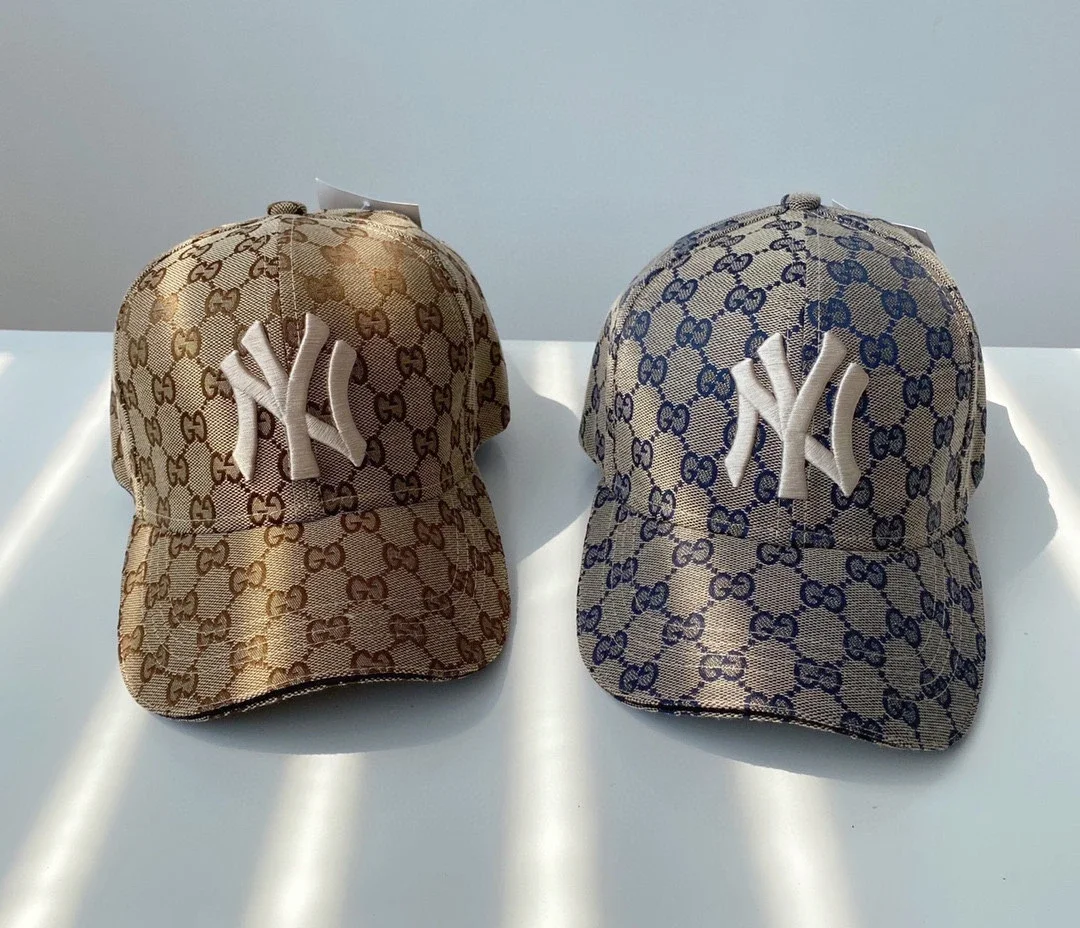 MLB x GUCCI 联名款满印ny 双G棒球帽鸭舌帽T091204