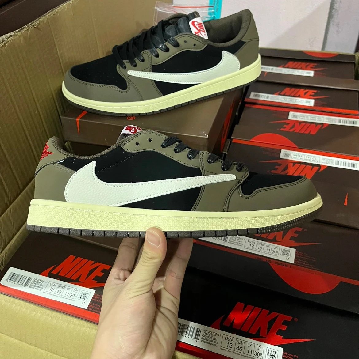 Dark Brown Reverse Swoosh 1.0