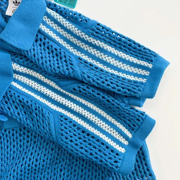 Adidas Originals Mesh Polo Navy Tops Polo - 18