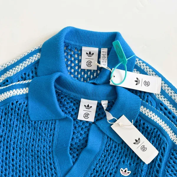 Adidas Originals Mesh Polo Navy Tops Polo - 16