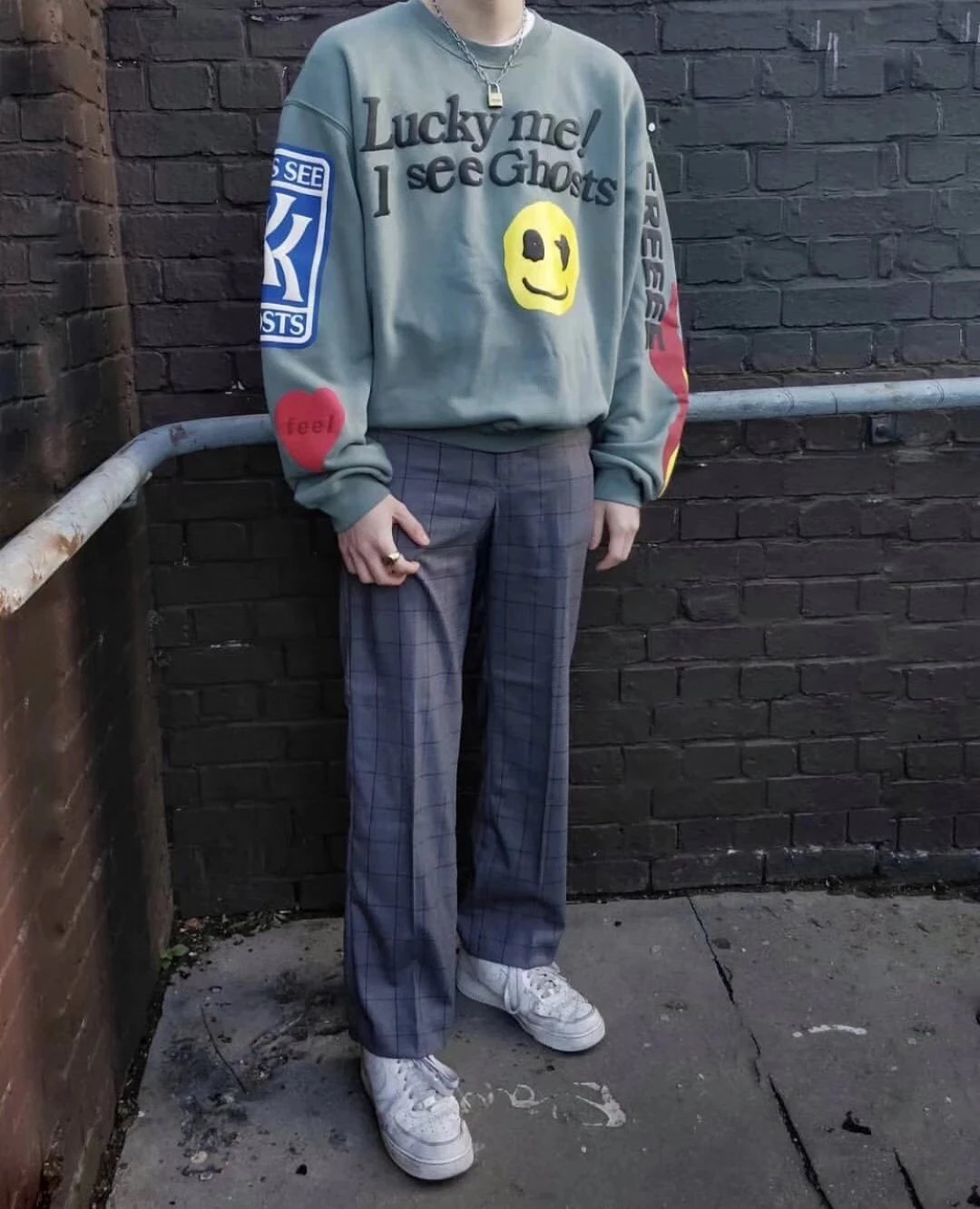 Fear of God Essentials Lucky Me I See Ghosts Olive Green Hoodie - 24
