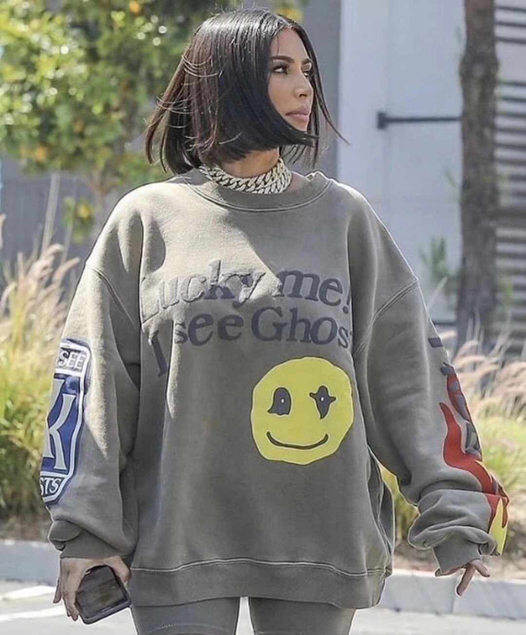 Fear of God Essentials Lucky Me I See Ghosts Olive Green Hoodie - 26