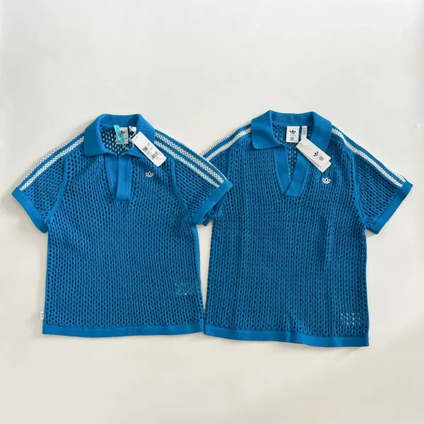 Adidas Originals Mesh Polo Navy Tops Polo - 14