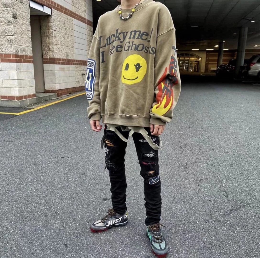 Fear of God Essentials Lucky Me I See Ghosts Olive Green Hoodie - 21