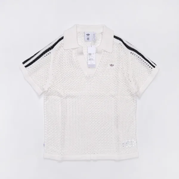 Adidas Originals Clot C Polo White Mesh Polo Tops Polo - 1