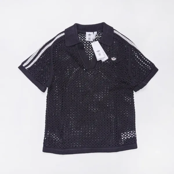 Adidas Originals Mesh Polo Navy Tops Polo - 3