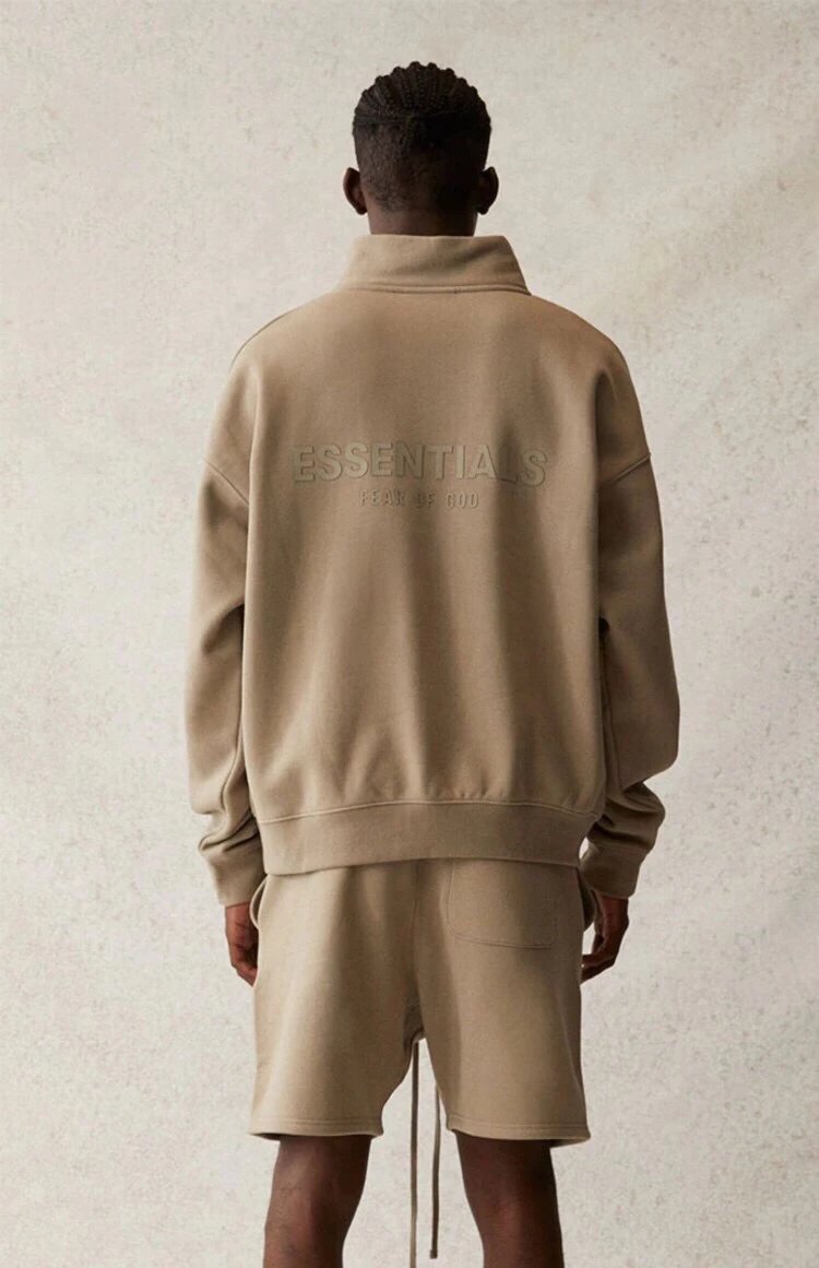 Fear of God Essentials Half-Zip Pullover Black Hoodie - 13