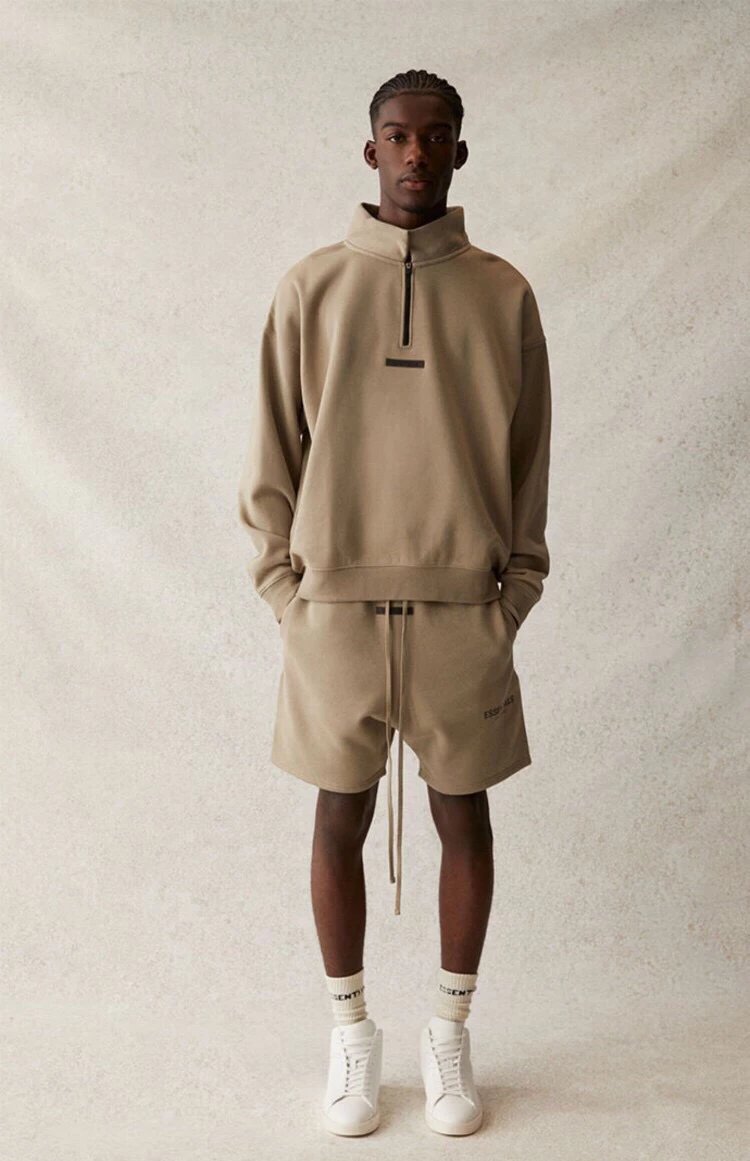 Fear of God Essentials Half-Zip Pullover Black Hoodie - 14