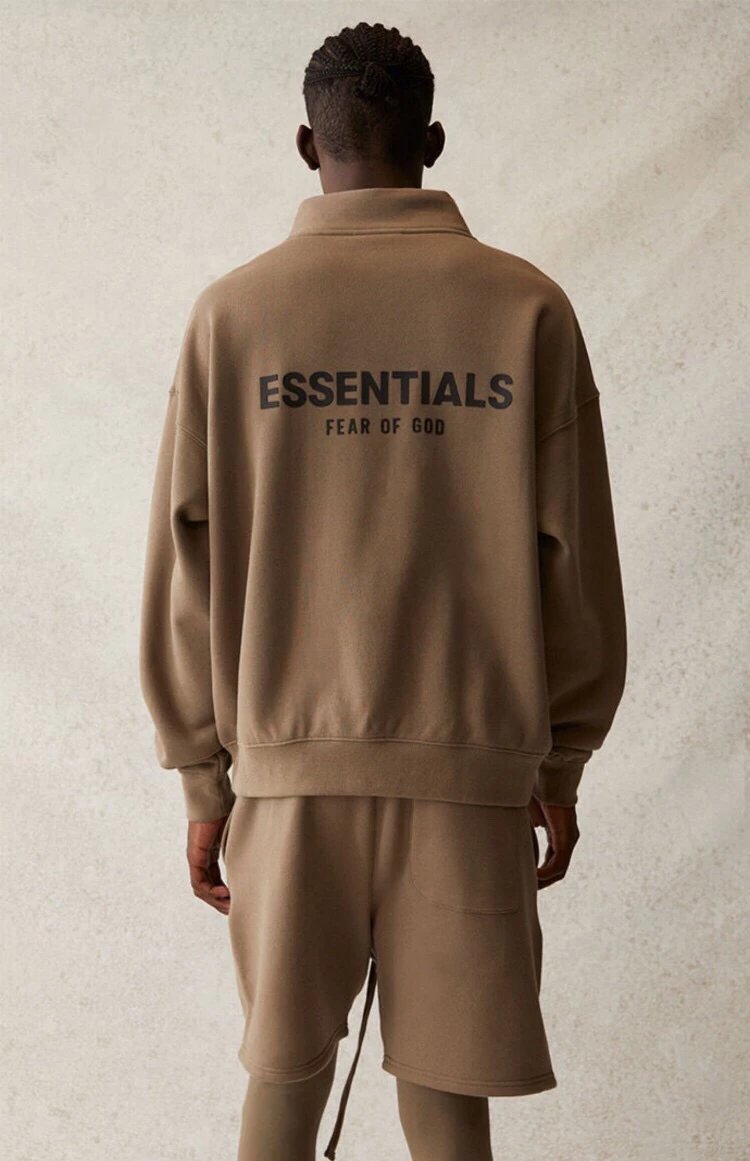 Fear of God Essentials Half-Zip Pullover Black Hoodie - 15