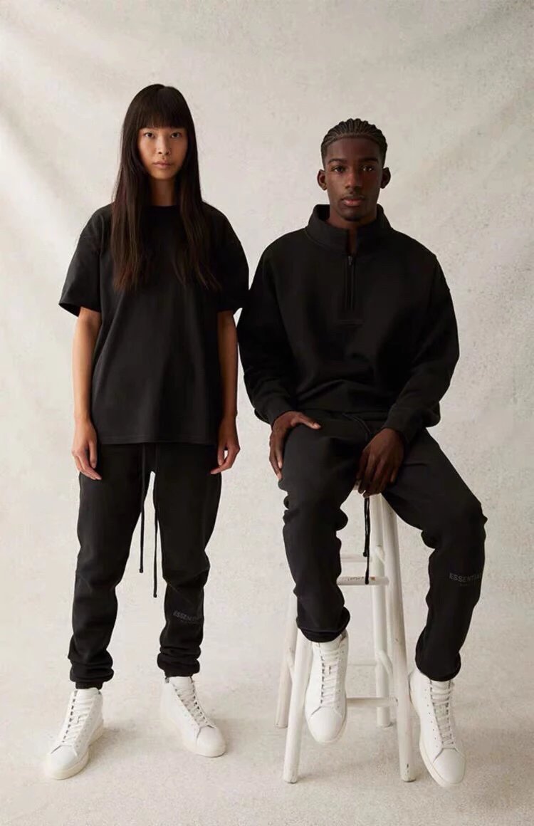 Fear of God Essentials Half-Zip Pullover Black Hoodie - 18