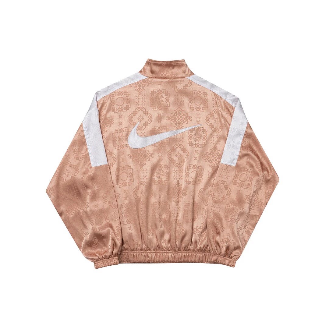 Nike Jackets Geometric-pattern zip track jacket with contrast shoulder panels image 5