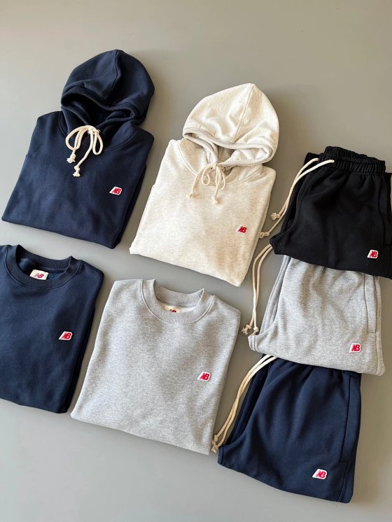 New Balance NB24 Early Winter Small Embroidered Logo Crewneck Sweatshirt Long Sleeve Red Label Vintage Retro Small Embroidered Logo Sweatshirt Casual Crewneck Long Sleeve Pullover Hoodie Hooded Sweatshirt Set Joggers Sweatpants Casual Pants