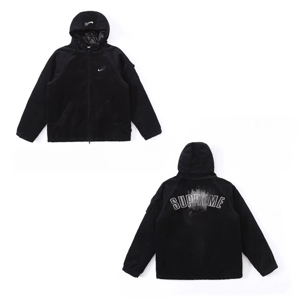 Item Thumbnail for 自主原创潮牌 nksup 22ss week14 arc corduroy hooded jacket 字母刺绣联名款灯芯绒拉链连帽夹克外套 gx