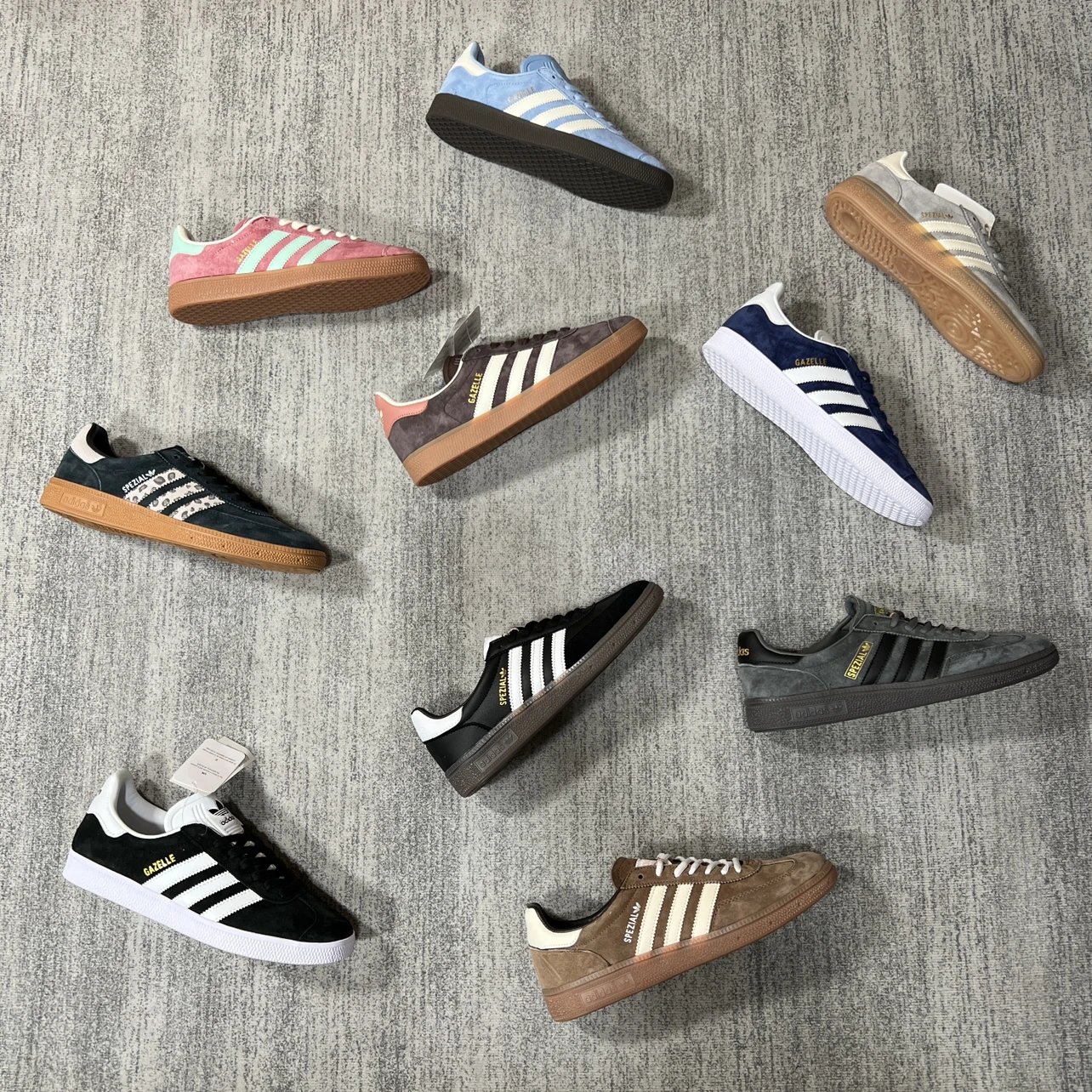 H9 Company Edition AD GAZELLE Suede Color-Blocked Sneakers
