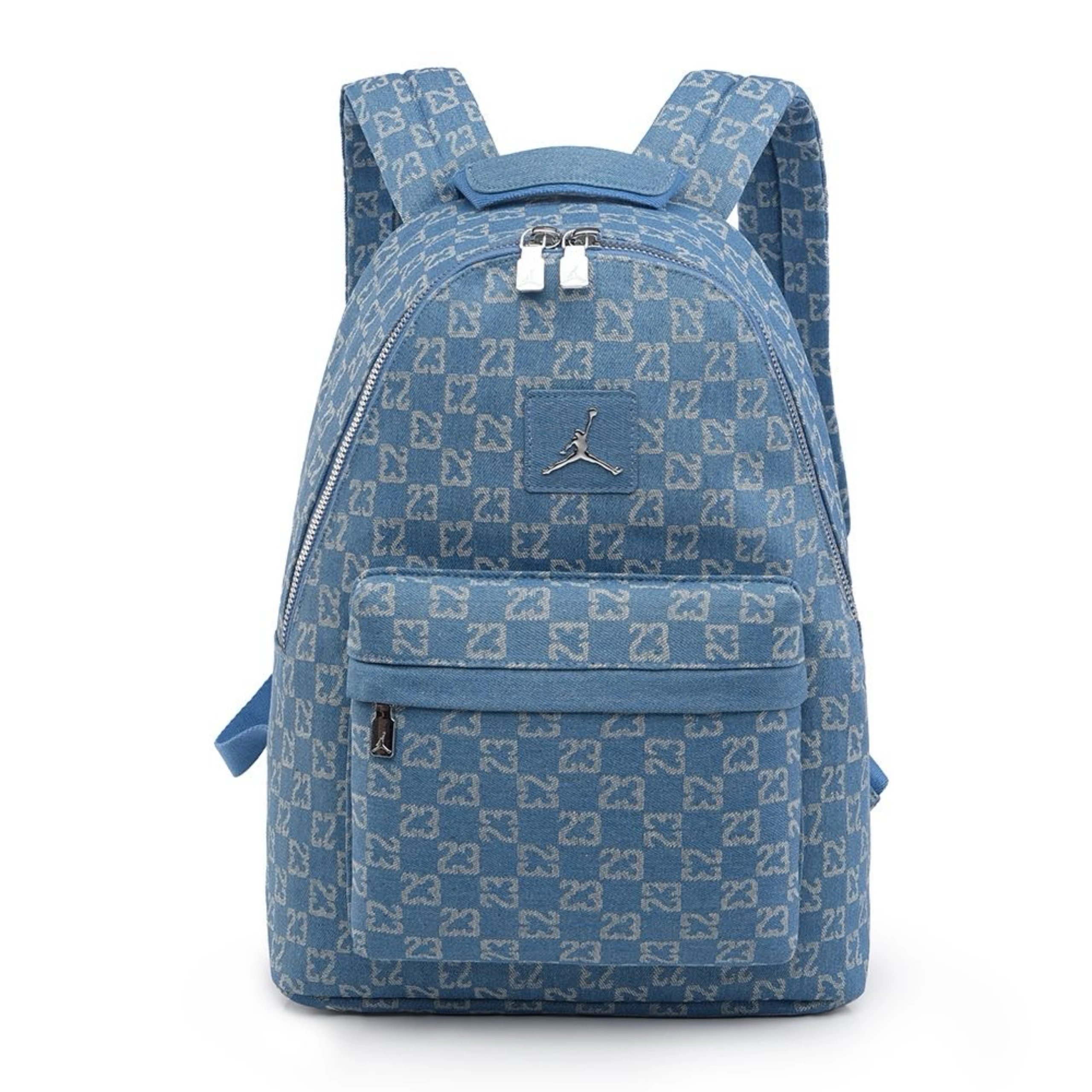 High-end Air Jordan American Checkerboard Backpack, Student Backpack with Printed Checkerboard and Monogram Pattern, Laptop Backpack