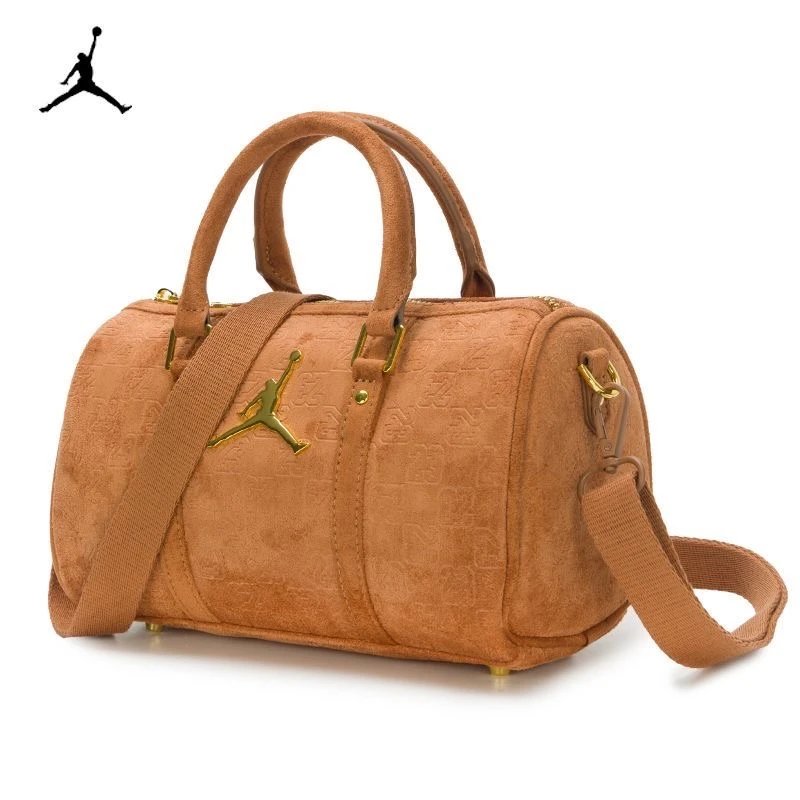 Premium Air Jordan All-Over Checkered Crossbody Pillow Bag, Large Capacity Travel & Gym Bag