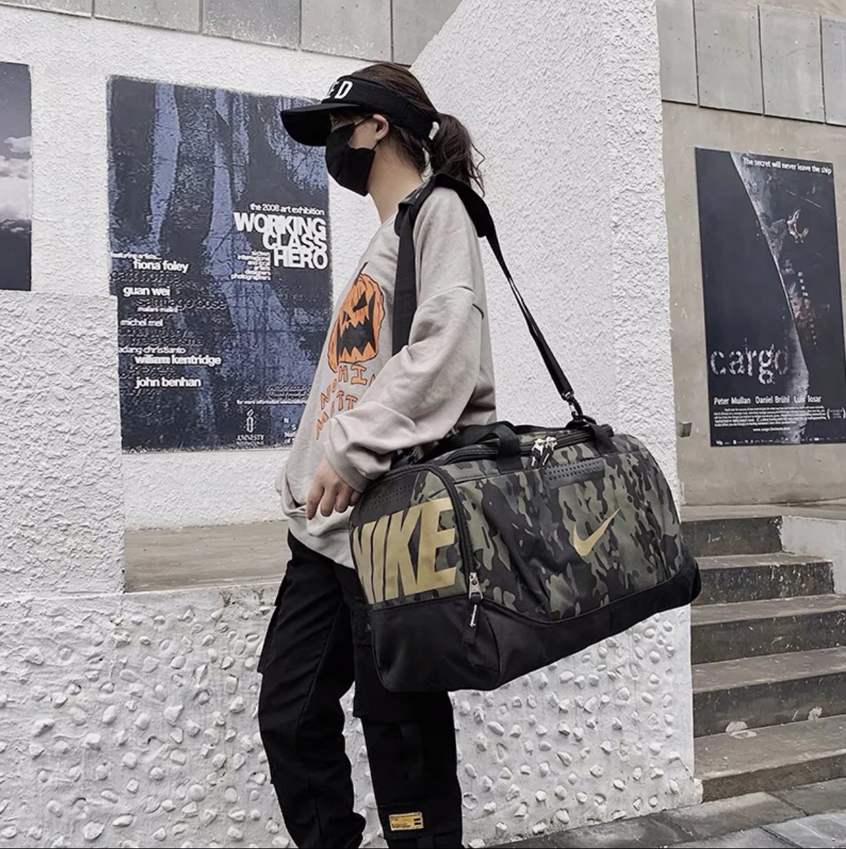 High quality Nike NK travel bag, fitness bag, crossbody training bag, dry wet separation swimming bag, large capacity travel luggage bag, men's sports basketball bag, women's bag