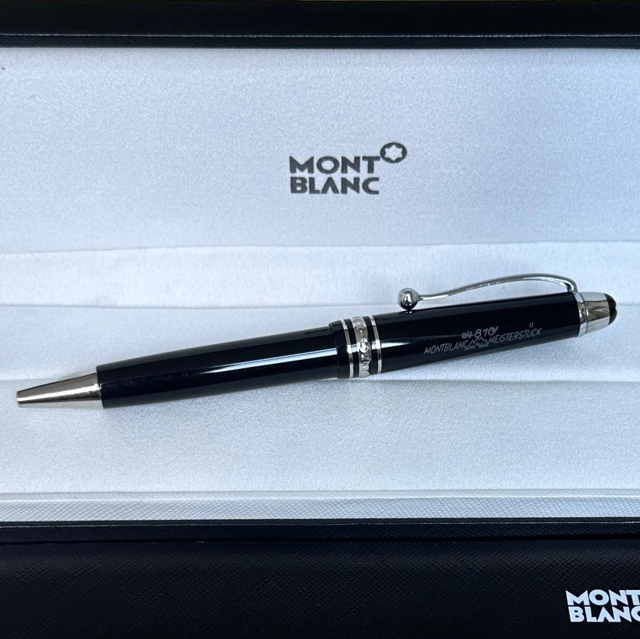 Black silver ballpoint pen