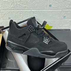 Best Value, Long-Term Supply Air Jordan 4 Retro 'Black Cat' - Soft Split Leather (Imitation Top-Grain) - Up to Size 47 - Low/Mid/High Top Basketball Shoes - Great Details