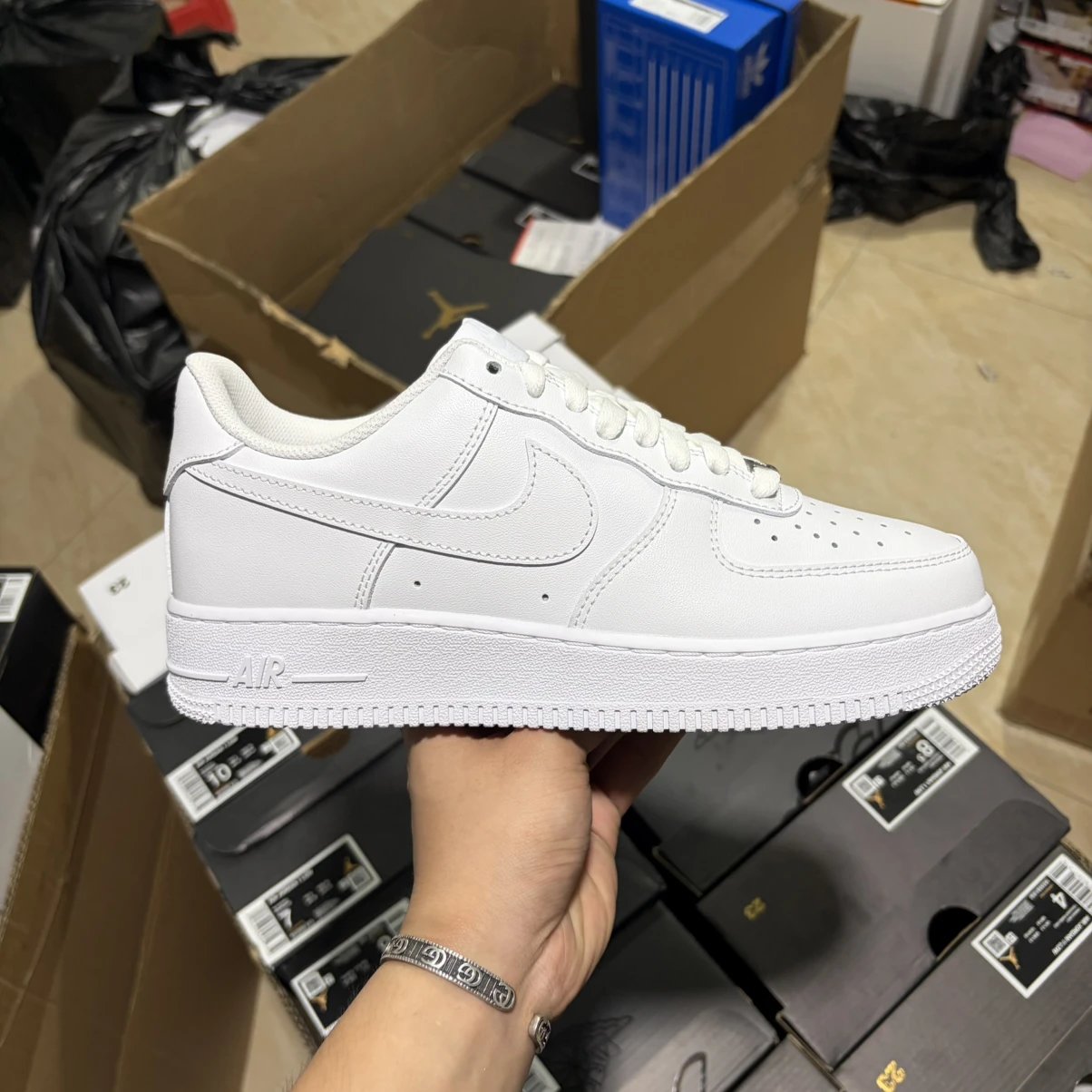GX version full code shipment, original factory oil head, layered leather, full rubber insole, full palm air cushion, full weight NK Air Force 1 Low Air Force 1 Pure White Air Force Classic White Air Force Low Top Pure White AF1 White Air Force Low Top