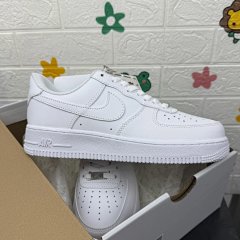 New G version stable supply classic white air force trimmed edge coated white steel stamp outsole high-definition cleanliness NK Air Force 1'07 Low Air Force No.1 pure white air force low top board shoes classic white shoes white air force