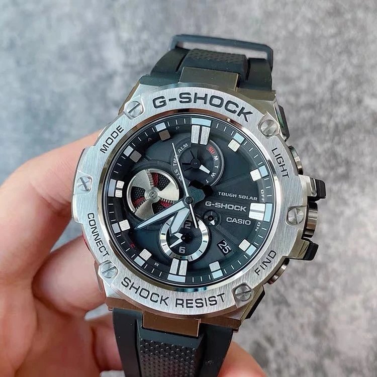 Casio G-STEEL Steel Heart Light Kinetic Watch for Men GST-B100-1A B200 X D B