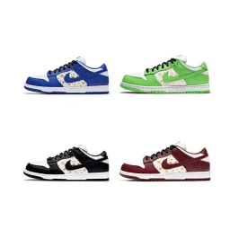 thumbnail for Good quality first layer + crocodile skin stitching dunk white blue star white green star white black star white brown star four colors up to 47.5
