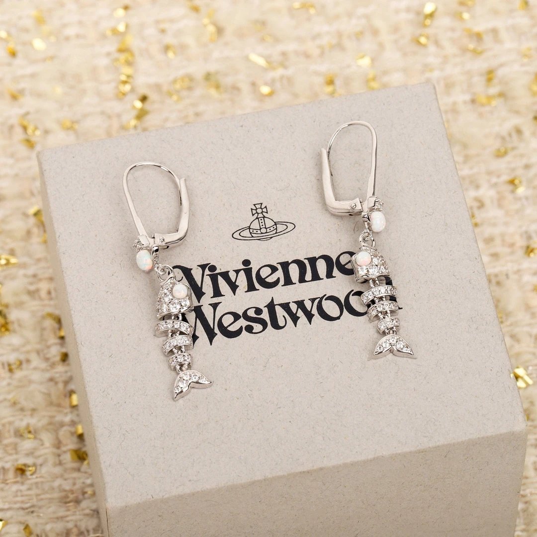 Counter level Vivienne Westwood Queen Dowager Happy Planet Earrings