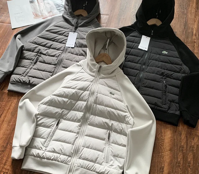 Lacoste Jackets Hooded quilted hybrid jacket product detail image 7
