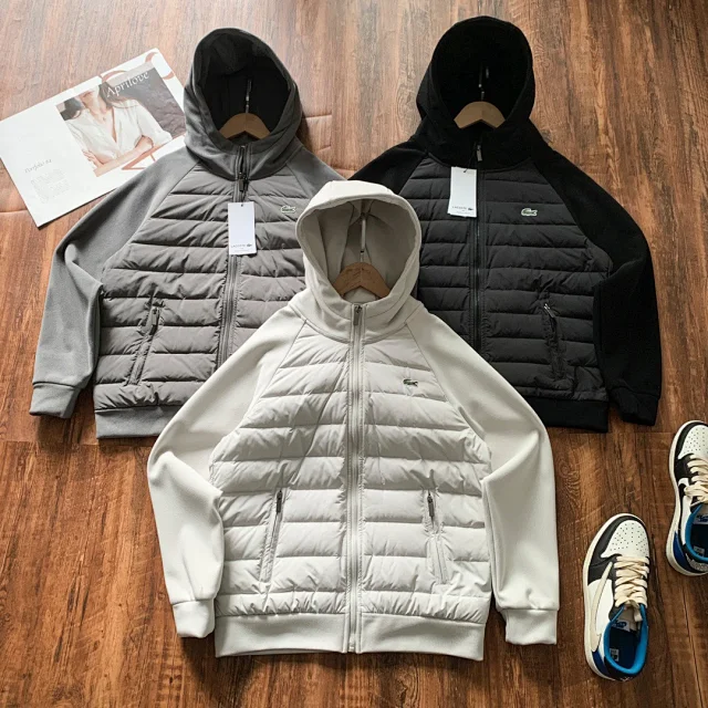 Lacoste Jackets Hooded quilted hybrid jacket product detail image 8
