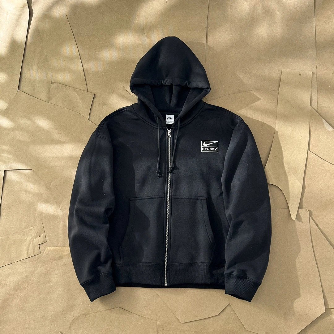 Nike x Stussy Logo Crewneck Sweatshirt Gray - 9