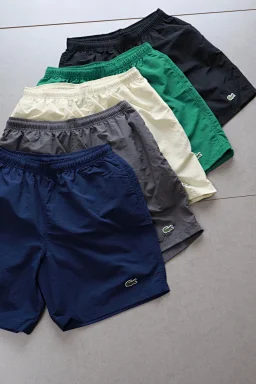 thumbnail for Lightweight and breathable shorts in five-color summer woven fabric, small fish embroidery Men's simple and fashionable summer shorts Cropped pants
