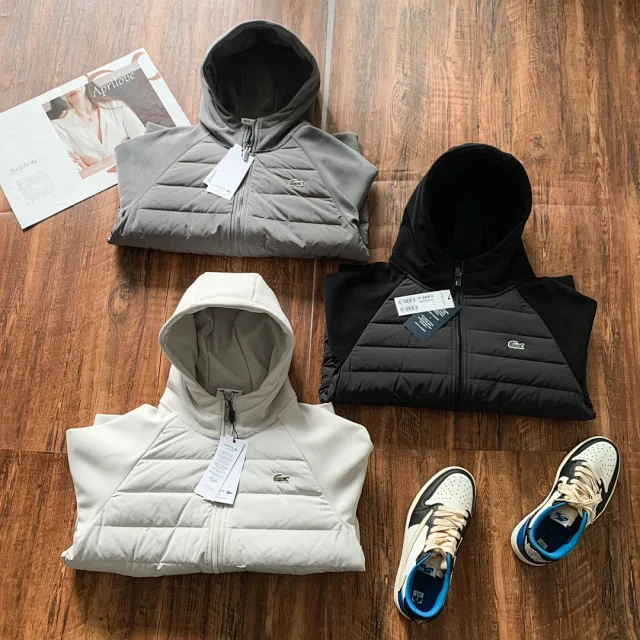 Lacoste Jackets Hooded quilted hybrid jacket product detail image 6