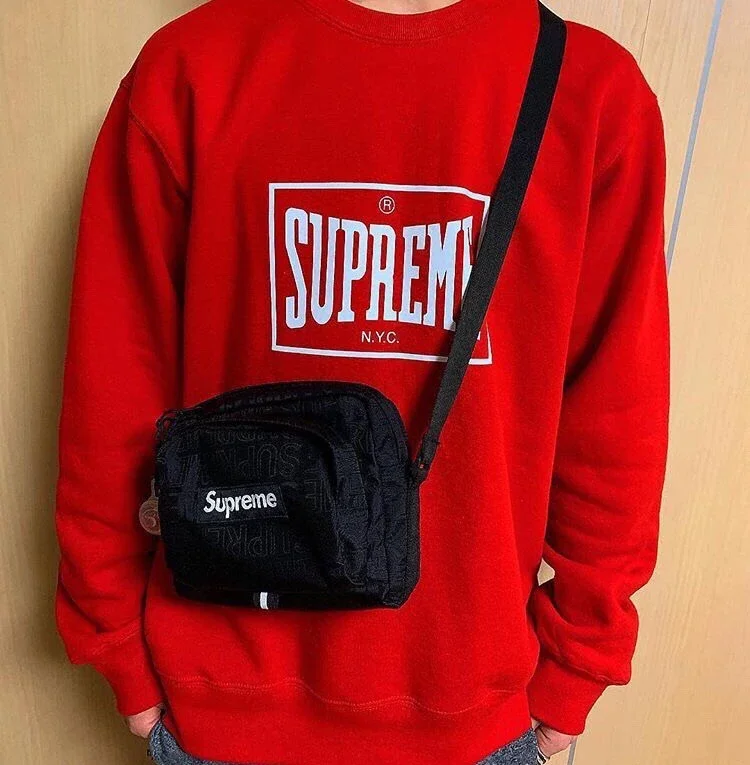 2019新款Supreme 19SS 46th Shoulder Bag满印logo男女尼龙斜挎包单肩包